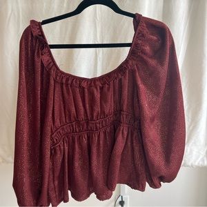 maroon & gold top
